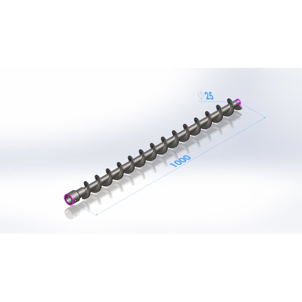 Askesnegl for 575->1275, �65 x 1000mm til 050 gear