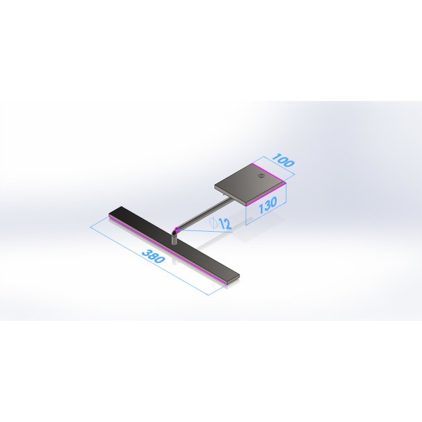 Skrab for vandrebund 275, med 12mm tr�kstang