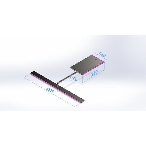 Skrab for vandrebund 575, med 12mm tr�kstang