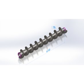 Snegl for 400 L m. indsatsr�r,