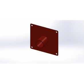 Sideplade med 38mm slangestuds, For t�nding p� Multistoker