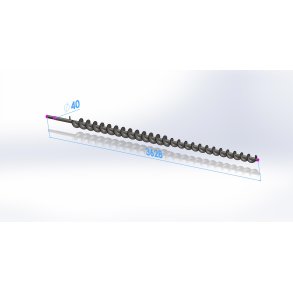 Snegl for 150mm x 3,5m cirkeludmader, Med �40 Aksel, standard fra 01-01-2010