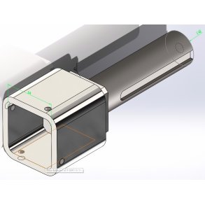 Kobling 4-kant 60x60mm, for 2-6m� silo