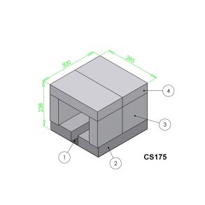 Betonsten komplet for 175-13, Erstattes af CS175FX
